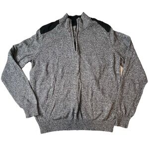 Sean John 1/4 Zip Sweater Men's 2XL Heathered Gray